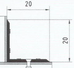 Порог-угол внутренний 20 мм 0.9 м ОС-011