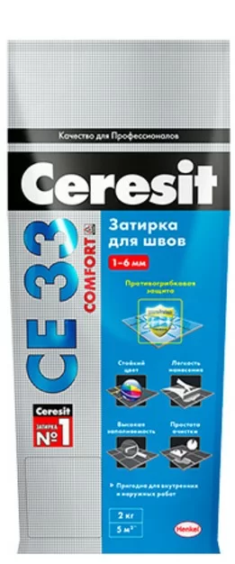 Затирка Ceresit CE33 07 серая 2 кг