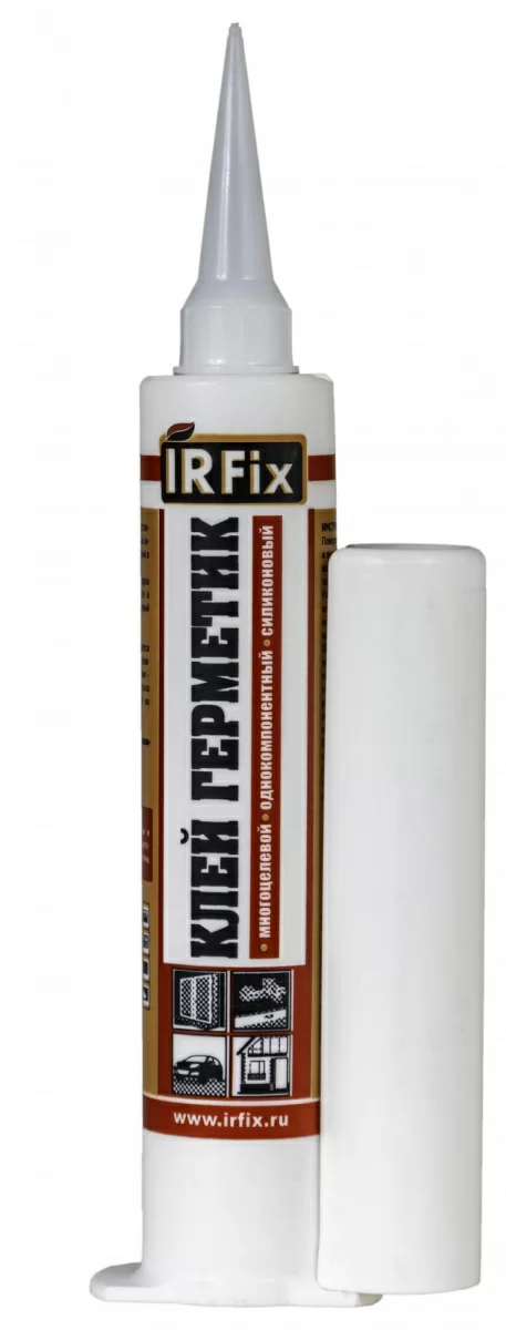 Клей-герметик силиконовый нейтральный 80 мл IRFix белый 