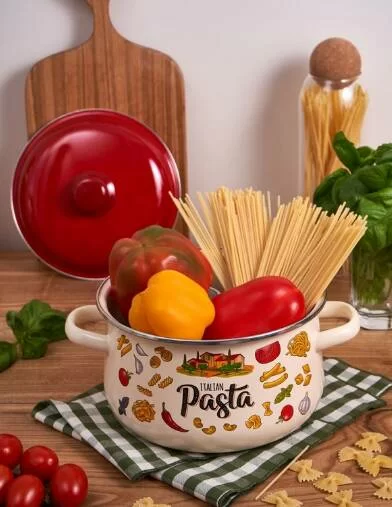 Кастрюля эмалированная Appetite Pasta Italian коническая 4.0 л