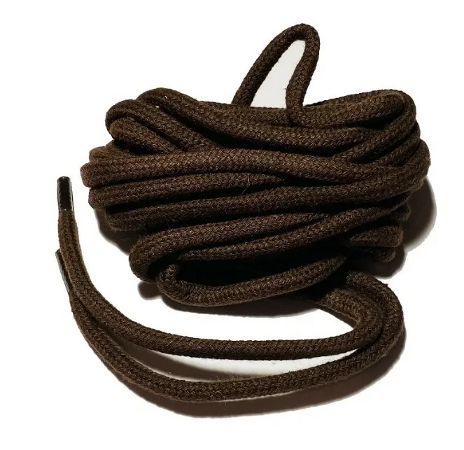 Шнурки CORBBY 100см круглые толстые пропитанные коричневые