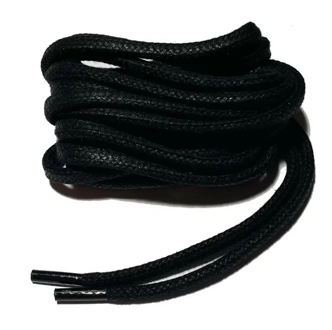 Шнурки CORBBY 60cm круглые тонкие черные 
