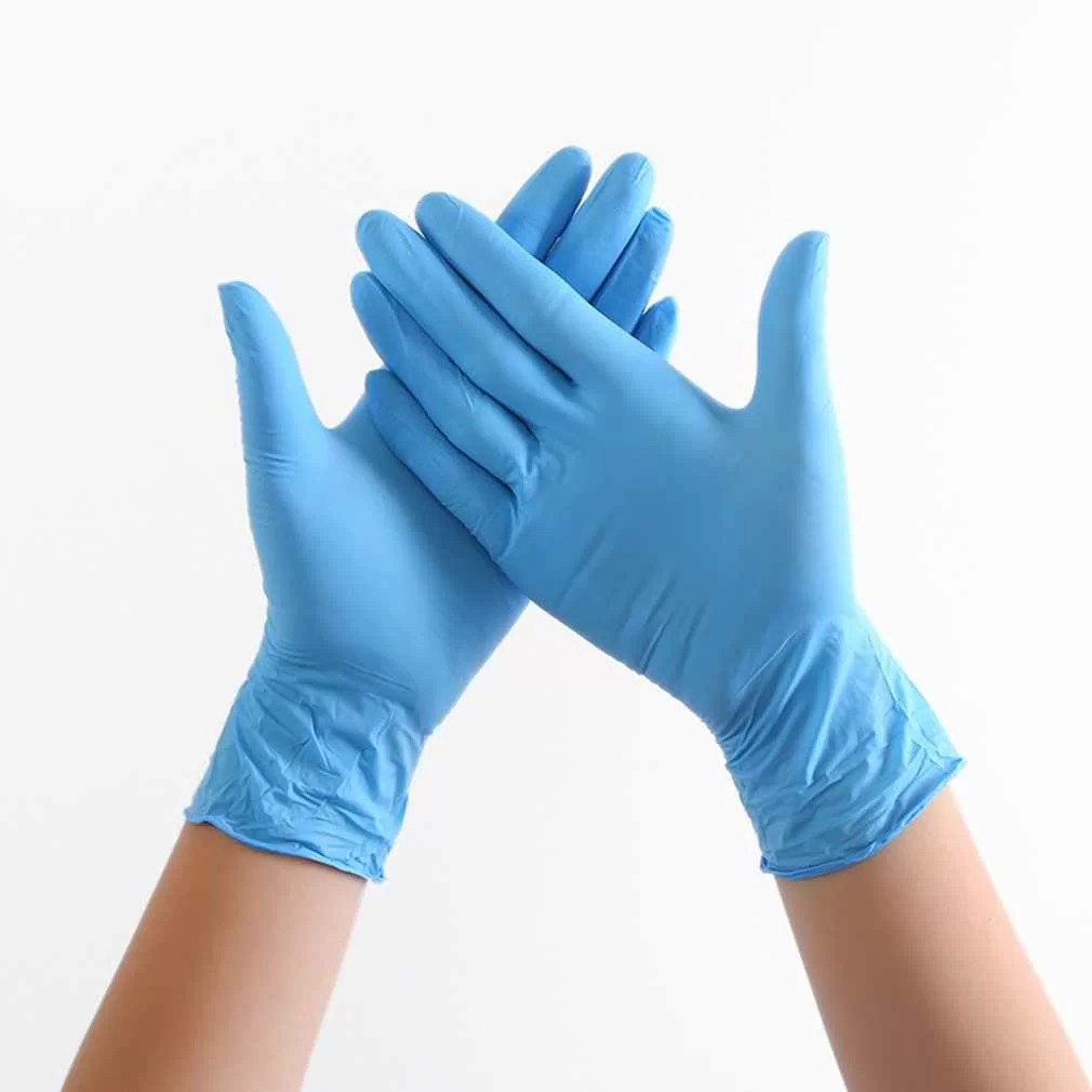 Перчатки Unibob нитриловые универсальные 10шт синие