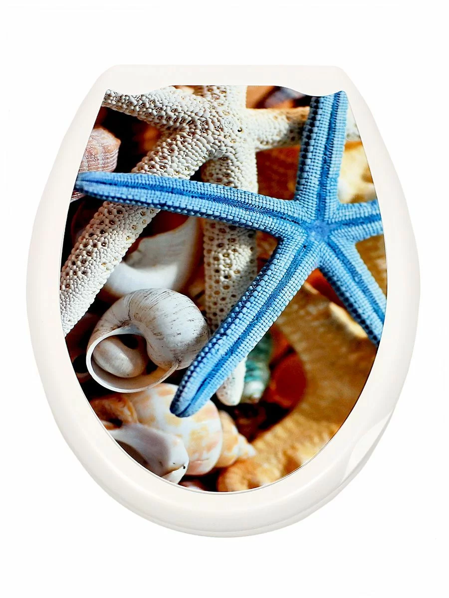 Крышка для унитаза морская звезда пластик