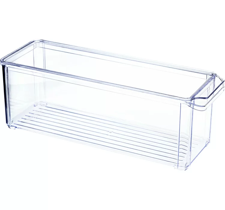 Органайзер для холодильника М-Пластика 10*30*10см с крышкой прозрачный