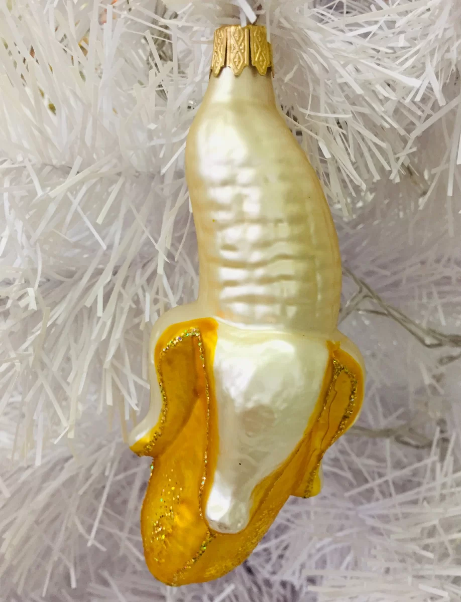 Елочная игрушка Элита Банан ГФ-741, в упаковке, 13 см