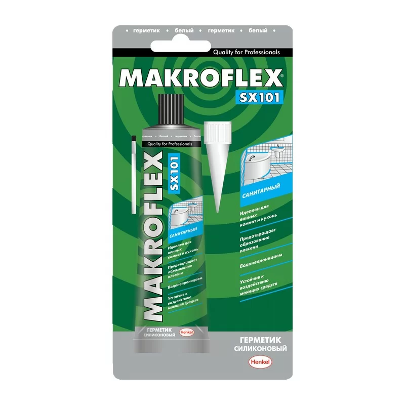 Герметик силиконовый санитарный Мakroflex SX101 85 мл белый