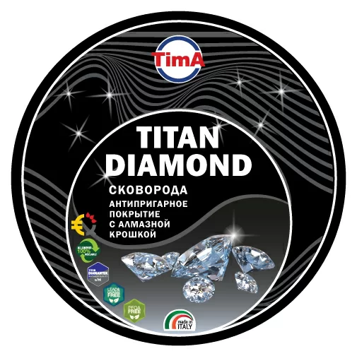 Сковорода TimA titan diamond со съемной ручкой 24см