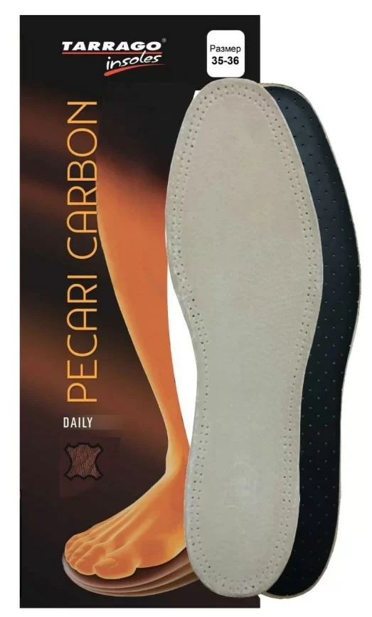 Стельки Tarrago pecari латекс кожа с активированным углем безразмерный