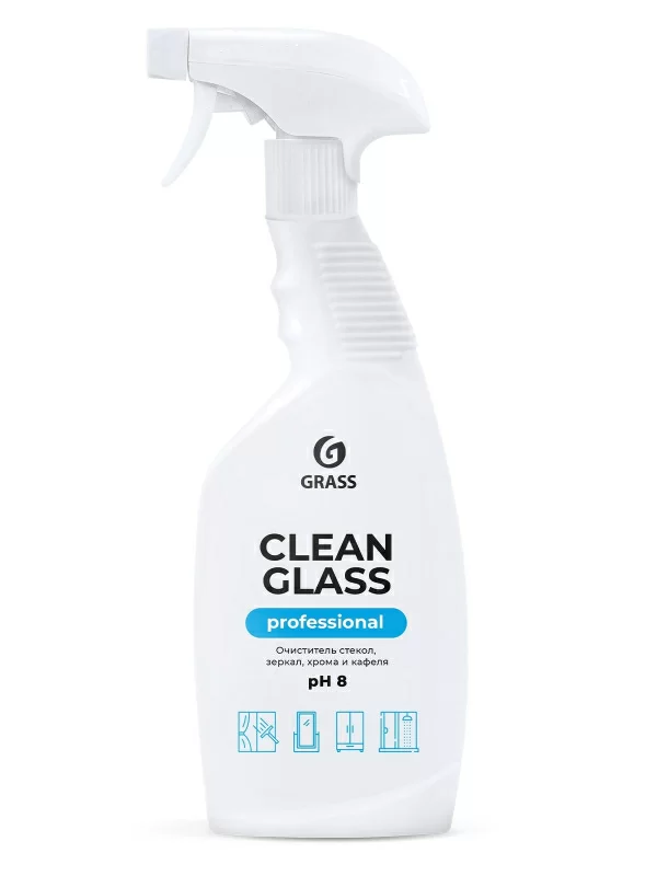 Очиститель стекол зеркал хрома и кафеля Grass Professional Clean Glass 600 мл 