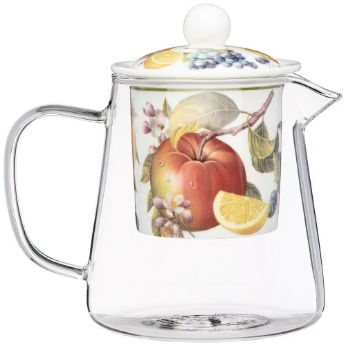 Чайник стеклянный с ситом Lefard фрукты 500мл 104-798