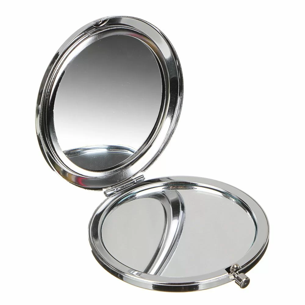 Зеркало складное ЮниLook с увеличительным стеклом металл d7см