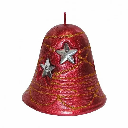 Свеча декоративная Витаторг колокольчик со звездами d75мм н85мм
