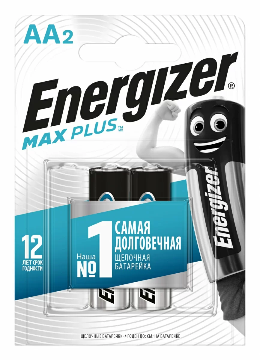 Эл.пит.energizer max plus lr6/e91 aa 2шт.1.5v