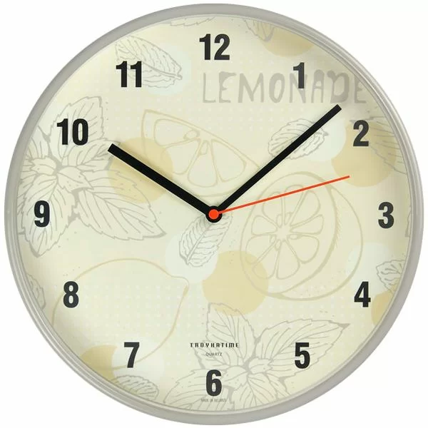 Часы настенные Troyka круглые лемонад 77776764