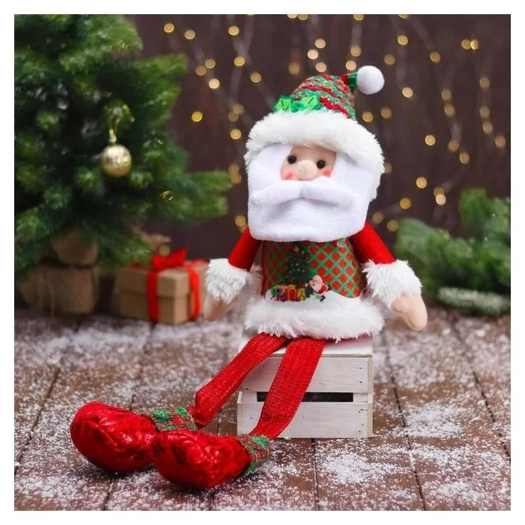 Дед Мороз в новогоднем костюме-длинные ножки 12х62 см