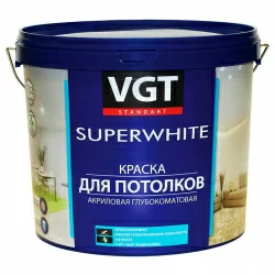 Краска водно-дисперсионная для потолков VGT 1.5 кг супербелая ВД-АК-2180