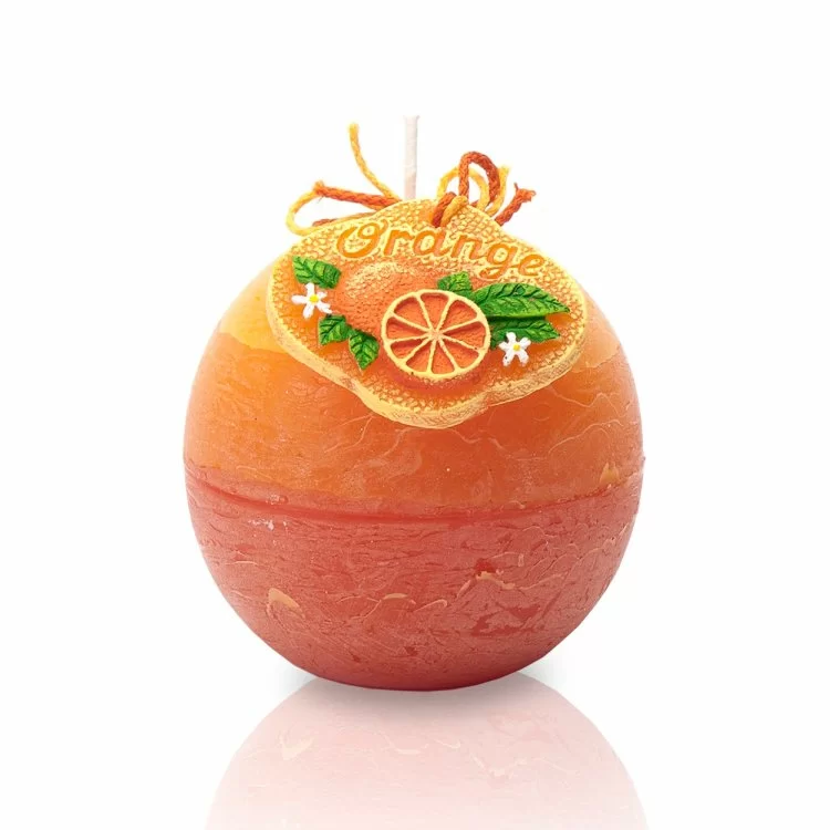 Свеча декоративная шар Апельсин 80 