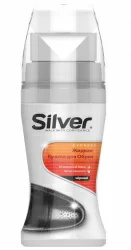 Крем-краска Silver премиум блеск для гладкой кожи с губкой черный 75мл