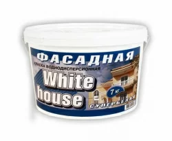 Краска водно-дисперсионная фасадная White House 7 кг супербелая