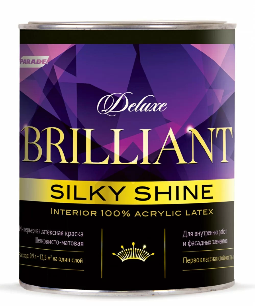 Краска интерьерная Parade Deluxe Brilliant Silky Shine 0.9 л база А