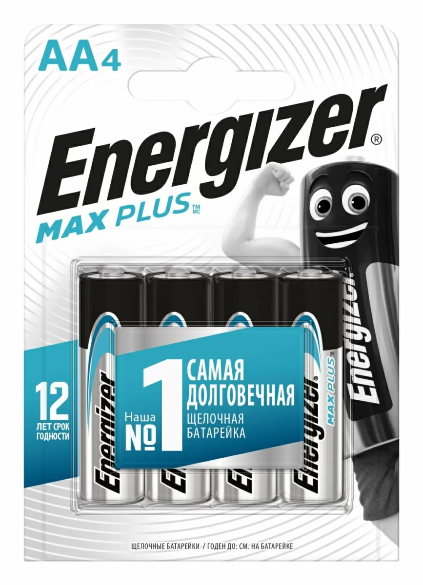 Эл.пит.energizer max plus lr6/e91 aa 4шт.1.5v