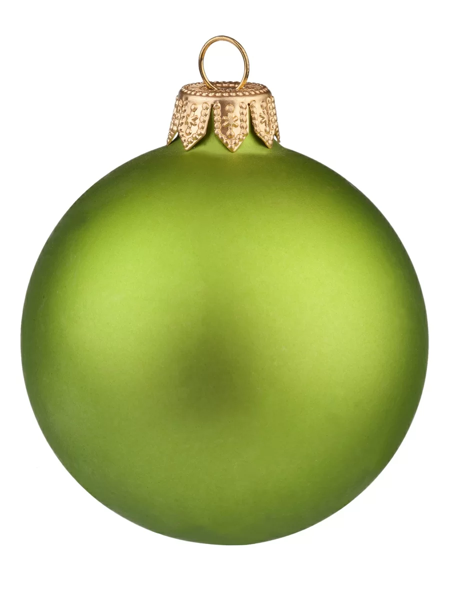Елочный шар MOROZCO Новогодний Ш85207, зеленый матовый, 85 мм 