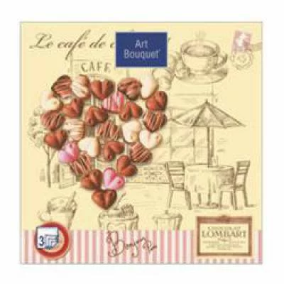 Салфетка Bouquet Шоколадное сердце 3-сл 33х33см 20шт 