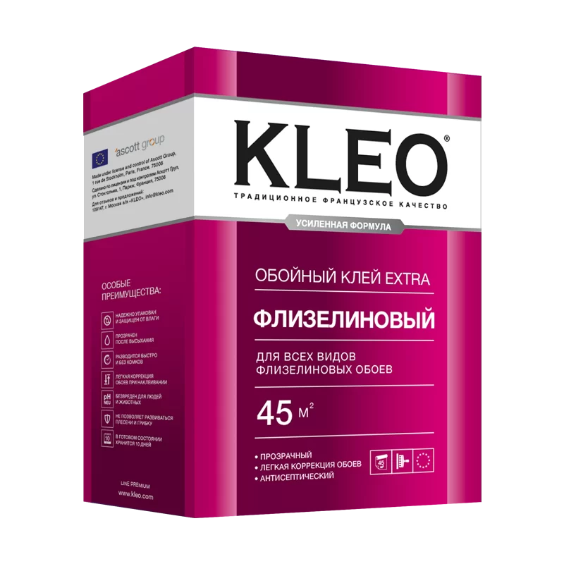 Клей для флизелиновых обоев KLEO EXTRA 45 320 грамм