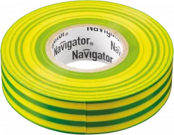 Изолента пвх navigator 19мм желто-зеленая 71115