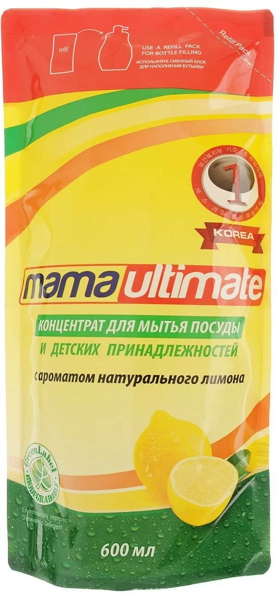 Концентрат для посуды Mama Ultimate лимон 600мл