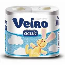 Туалетная бумага Veiro linia  4рул классик 2-сл белая