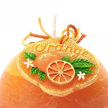 Свеча декоративная шар Апельсин 80 