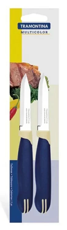 Ножи для овощей Tramontina multicolor 2штуки 7.5см синий/белый