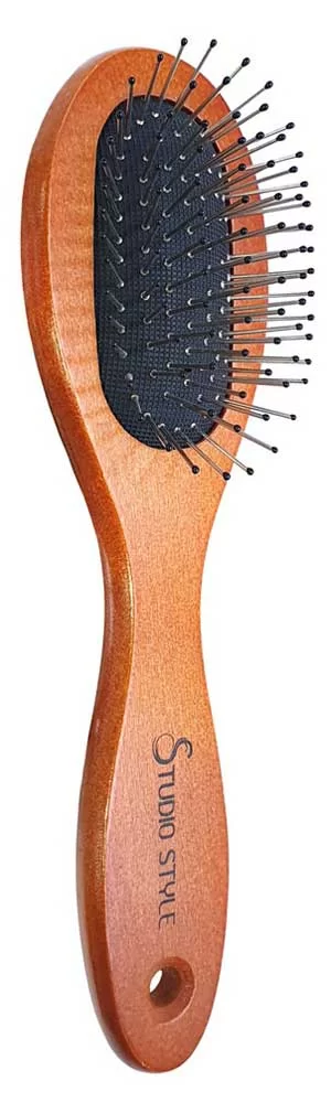 Щетка для волос деревянная Studio Style железный зуб