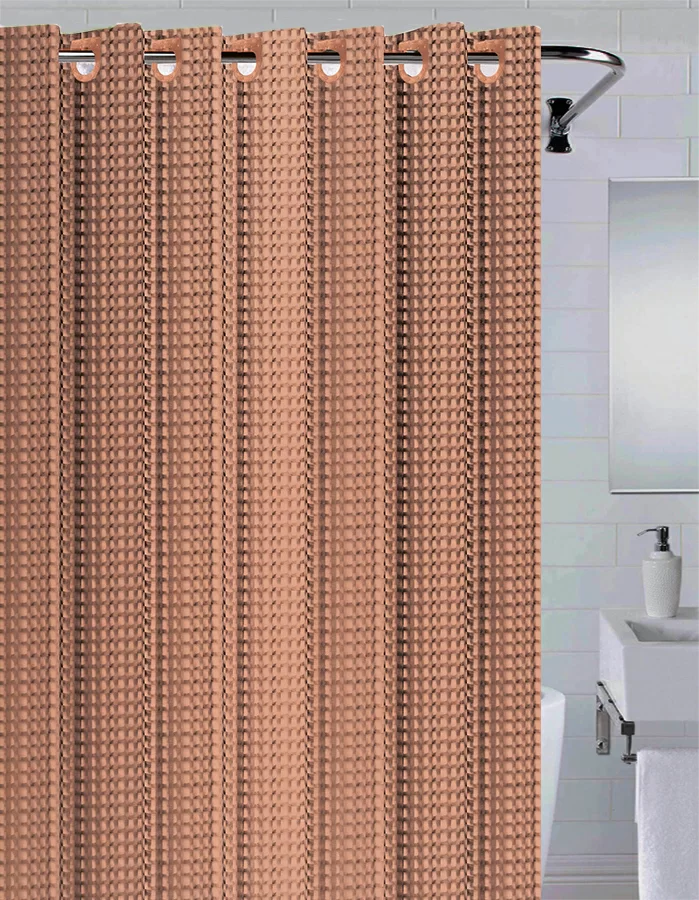 Штора для ванной BATH PLUS 3д коричневая 180x200