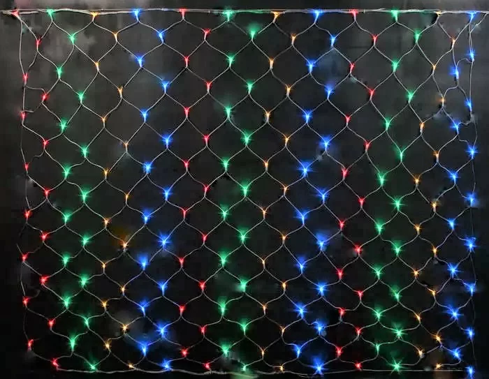 Электрогирлянда интерьерная сетка Космос светодиодная, разноцветная, 320 ламп, 8 режимов, 2.3х2.1 м NET320LED-RGB