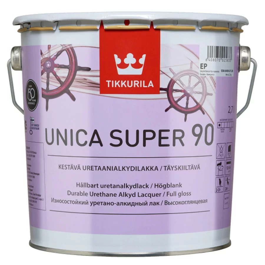 Лак Unica Super 90 Tikkurila 2.7 л глянцевый