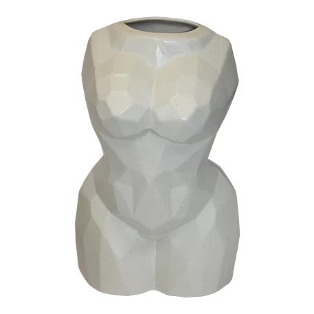 Ваза Флорапласт женщина оригами белый h-19 см