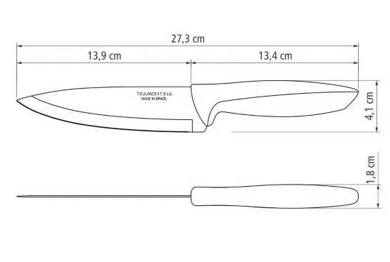Нож поварской Tramontina Plenus 15 см 23443/066