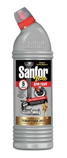 Чистящее средство Sanfor гель для труб 1000г