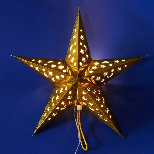 Фигура Uniel Uld-h4545-005/sta/2aa warm white ip20 Золотая звезда golden star 