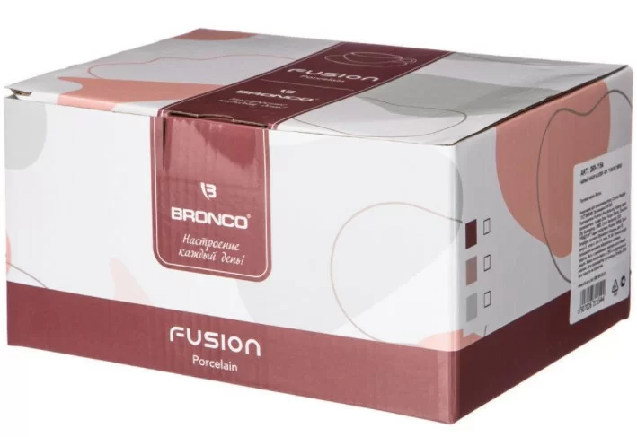 Набор чайный Bronco на 2 персоны 4 прибора брусничный fusion 290мл