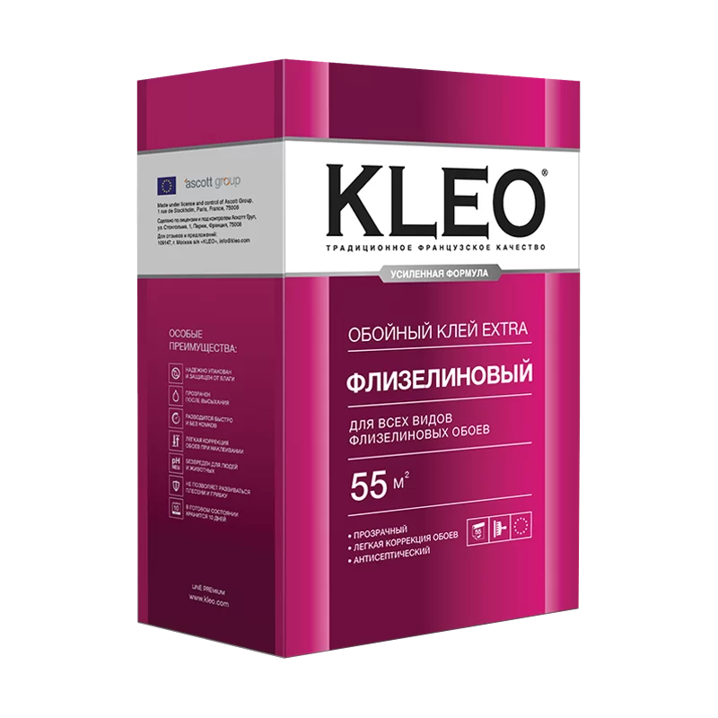 Клей для флизелиновых обоев KLEO EXTRA 55 380 грамм