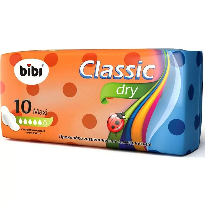 Прокладки для критических дней BiBi Classic Maxi Dry 10шт