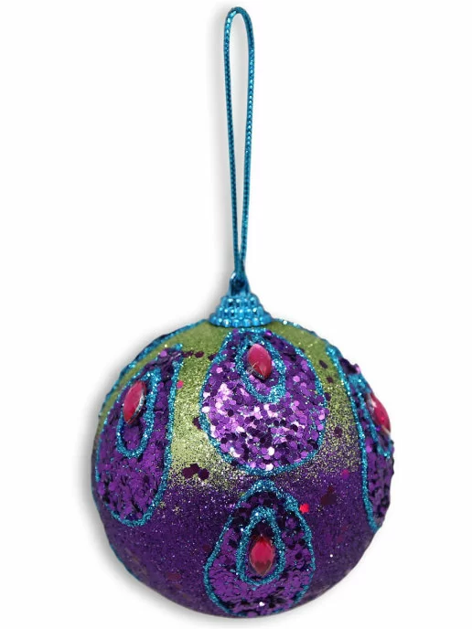 Елочный шар Фиолетовая ночь B&H, 8 см