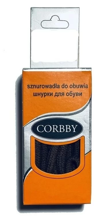 Шнурки CORBBY 120см круглые толстые черные