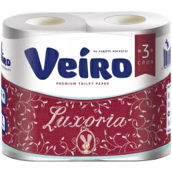 Туалетная бумага Veiro luxoria 4рул 3-сл белая
