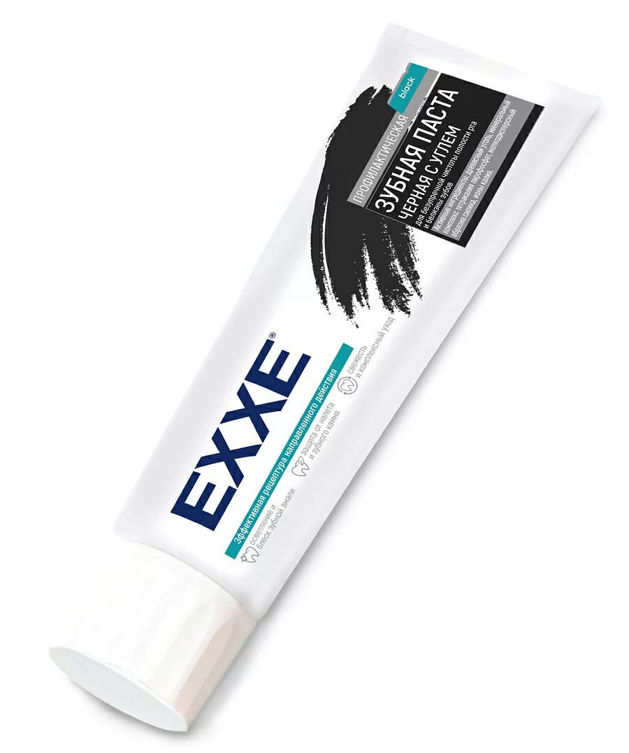 Зубная паста Exxe черная с углем 100мл