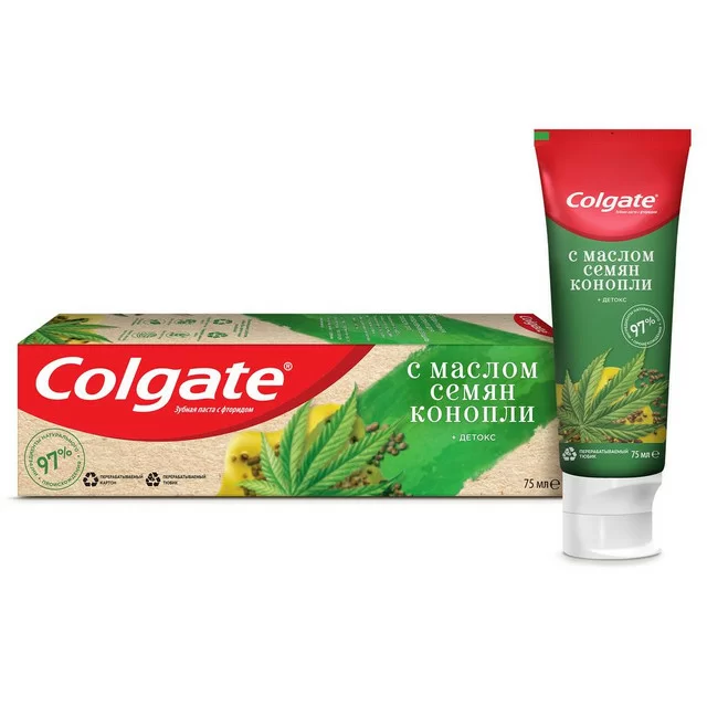 Зубная паста Colgate Naturals с маслом семян конопли 75 мл